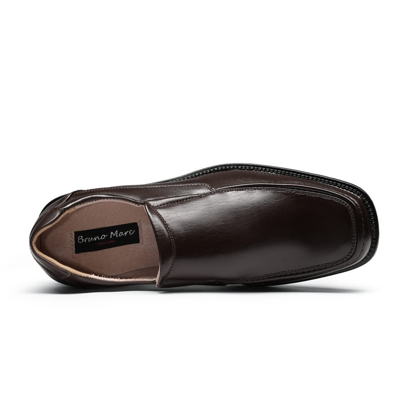 Bruno Marc Men's Goldman-02 Slip on Leather Lined Square Toe Dress Loafers Shoes for Casual Weekend Formal Work,Size 10.5,Dark/Brown,GOLDMAN-02 - Image 4